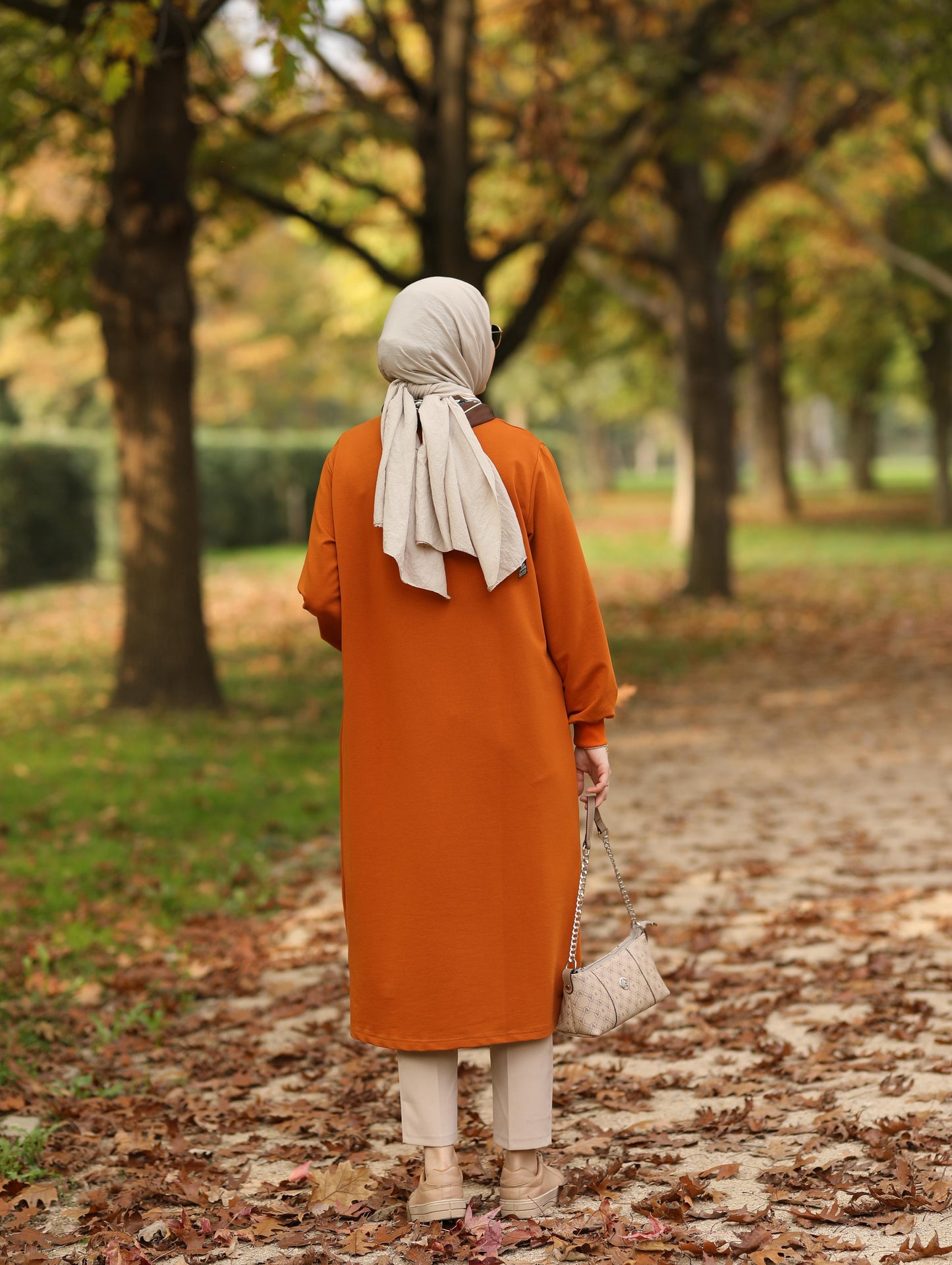 Nevada 120 cm sweat tunik, hardal-kiremit