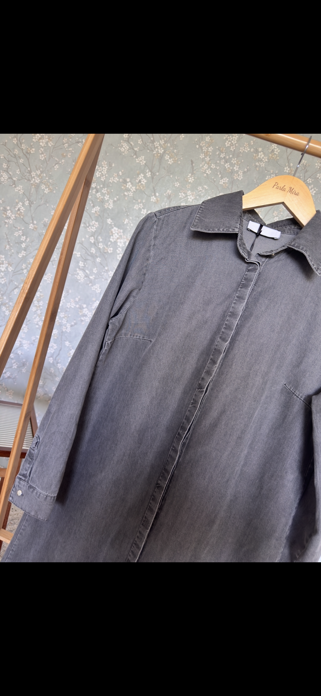Bahar denim, kap-tunik, gri