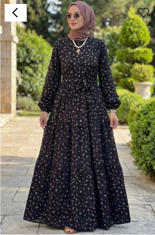 Nergis elbise, siyah