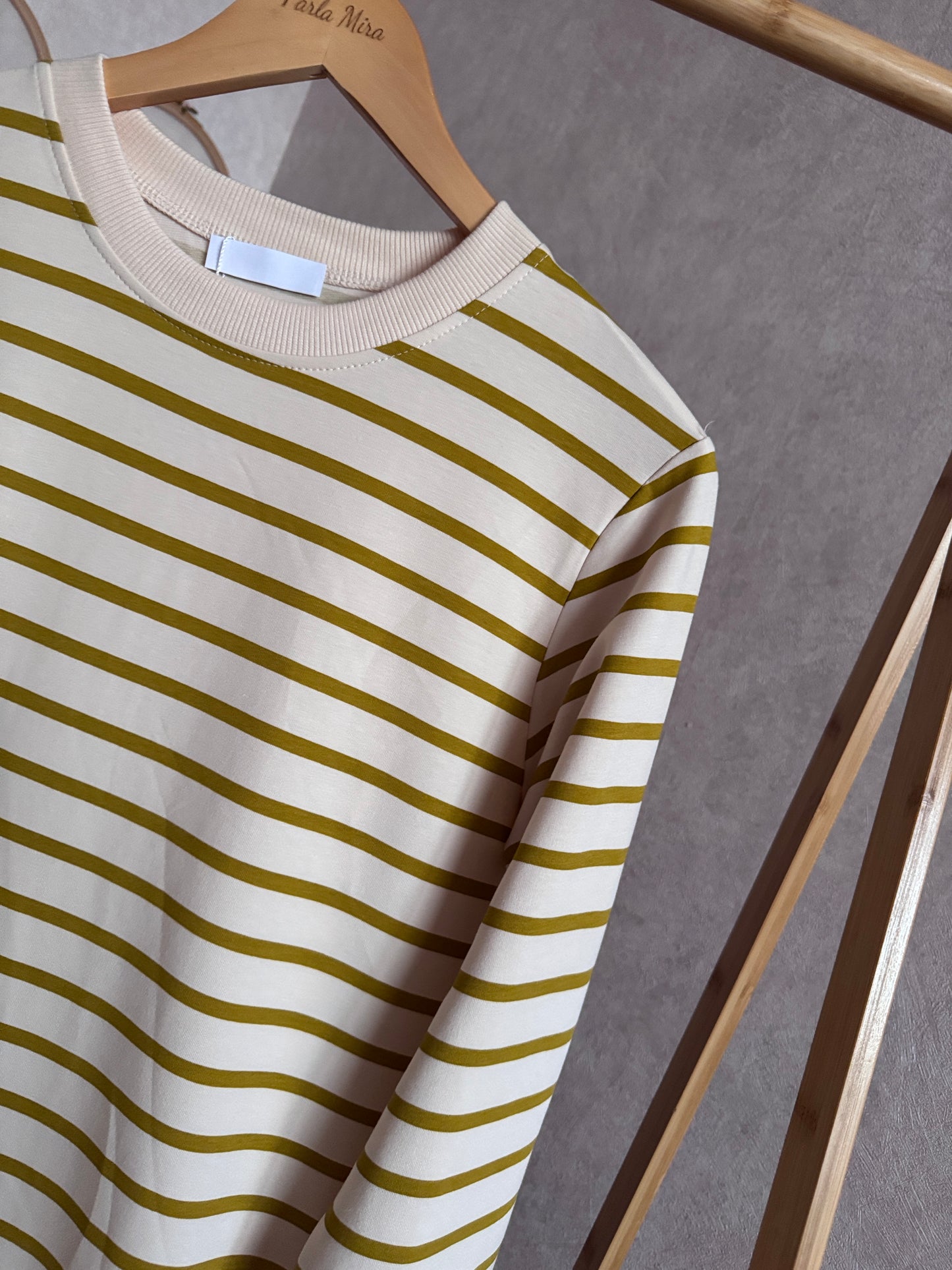 Çizgili tunik, yağ yeşili