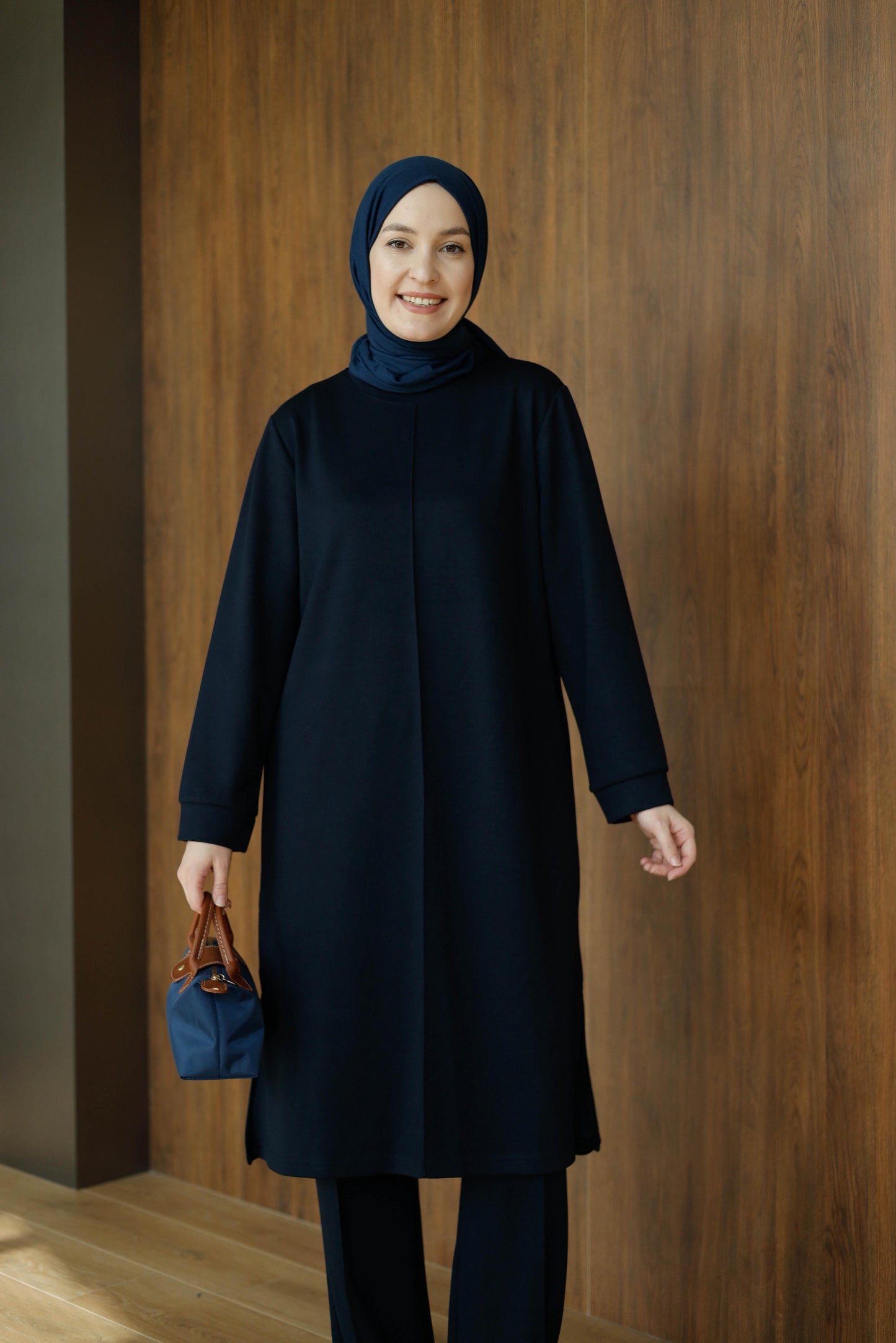 Basic Oysho Uzun İkili Takım lacivert