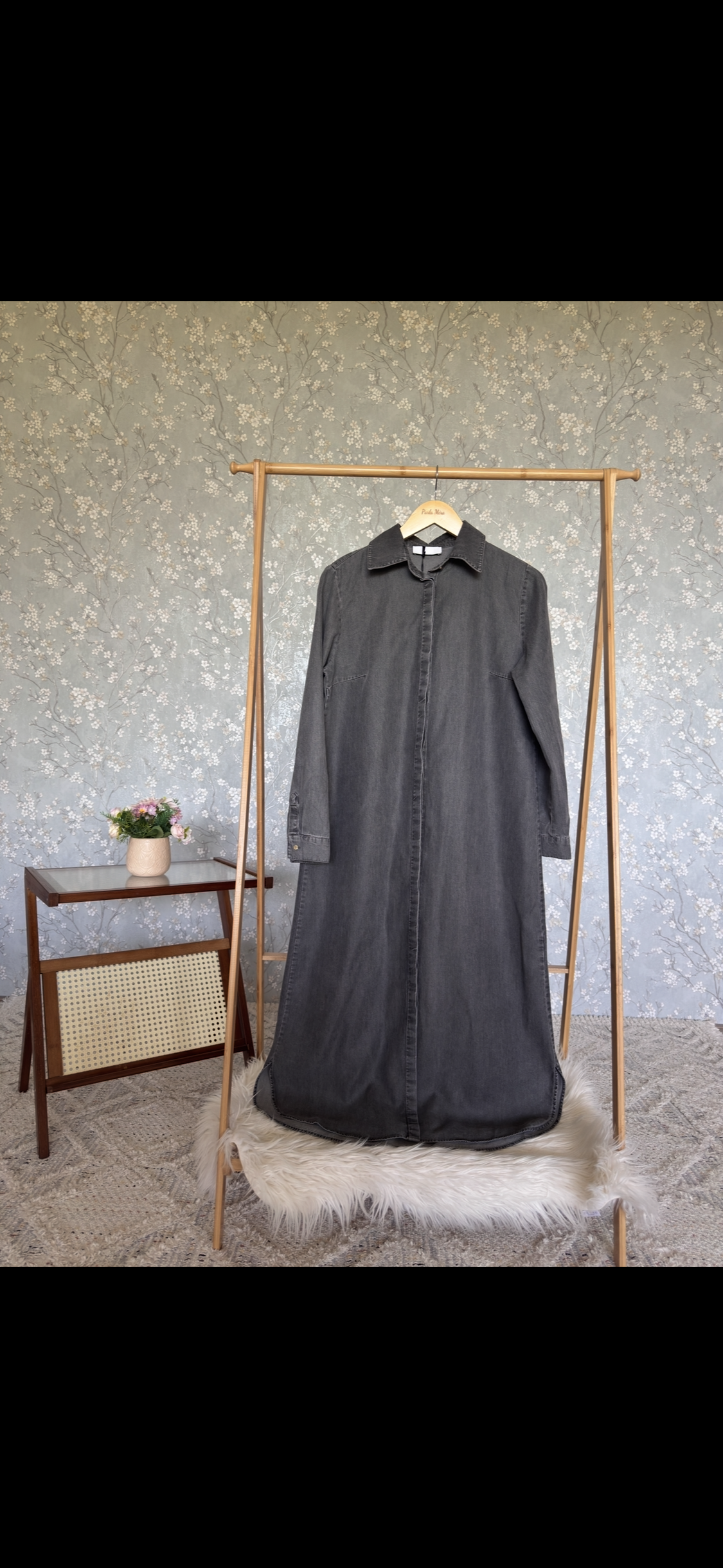 Bahar denim, kap-tunik, gri