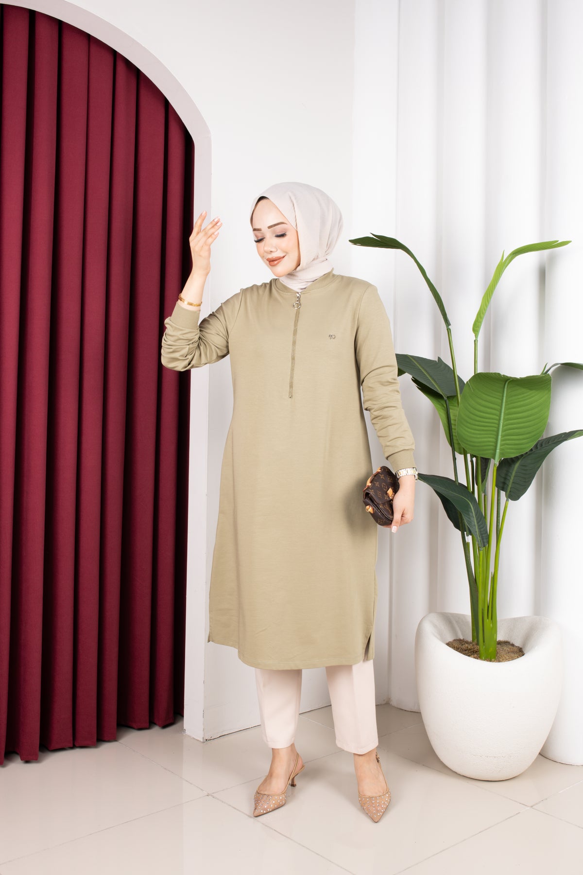 Name tunik, fıstık yeşili