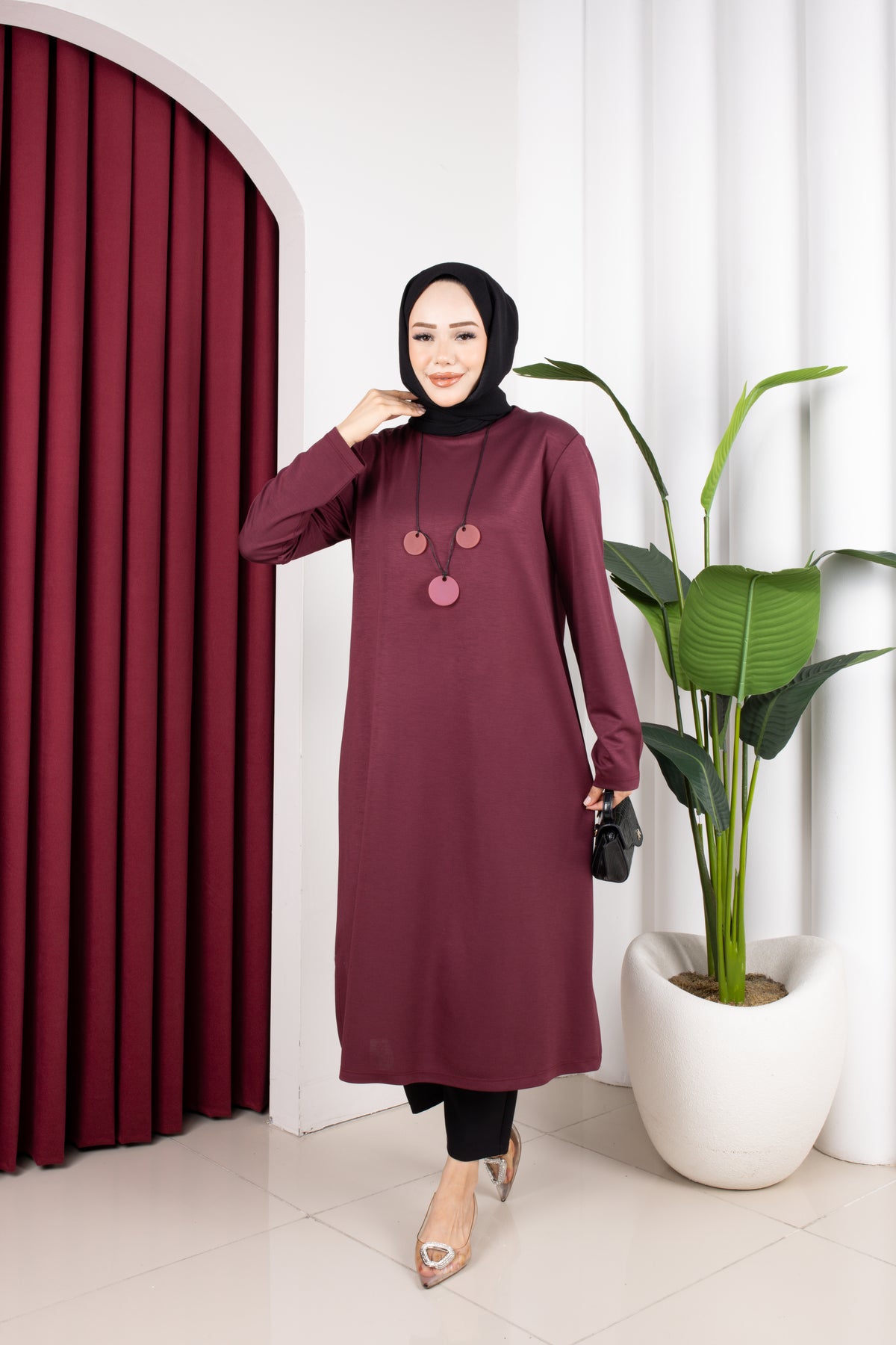 Selen tunik, mürdüm