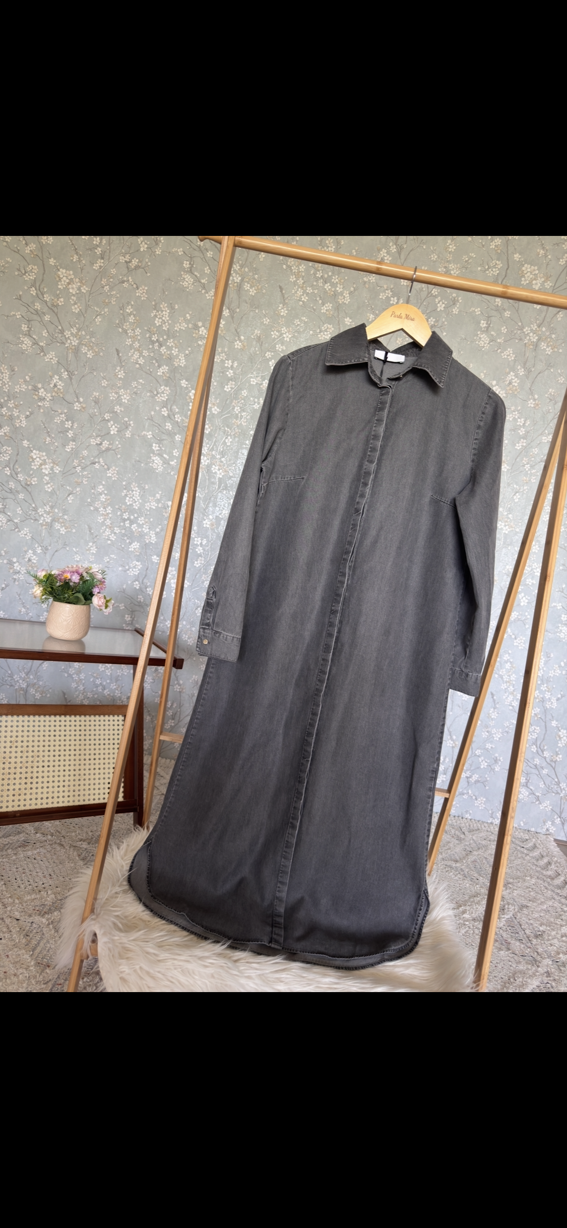 Bahar denim, kap-tunik, gri