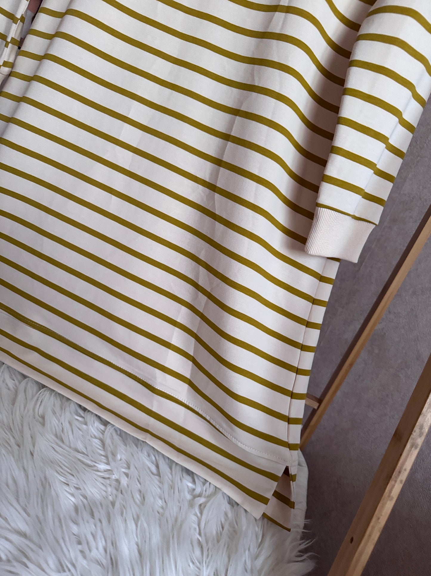 Çizgili tunik, yağ yeşili