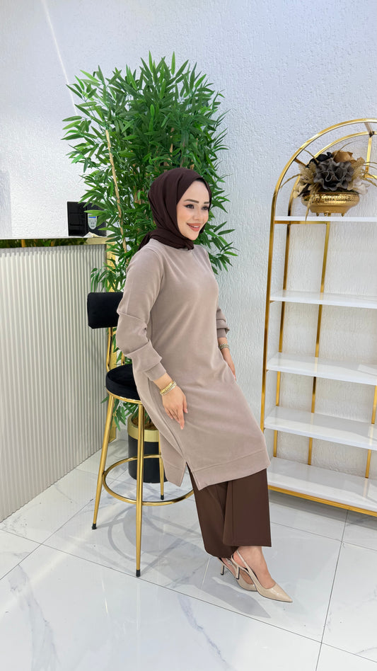 A kalite orijinal oysho kumaş Parla tunik, bej