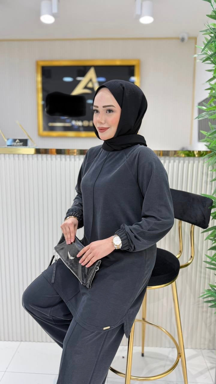 Bambu kumaş takım, siyah