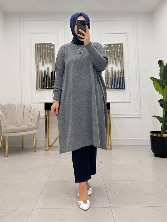 Triko tunik, gri