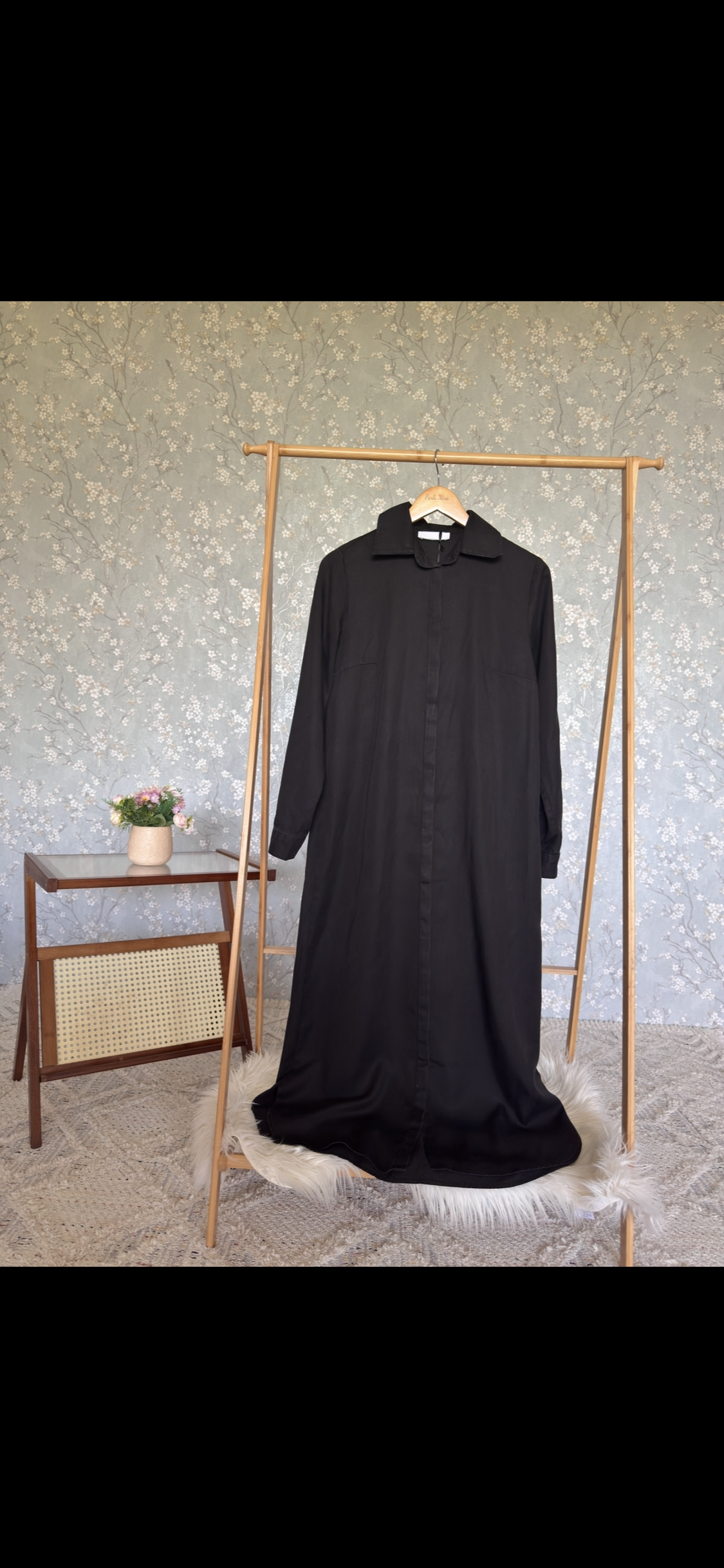 Bahar denim, kap-tunik, siyah