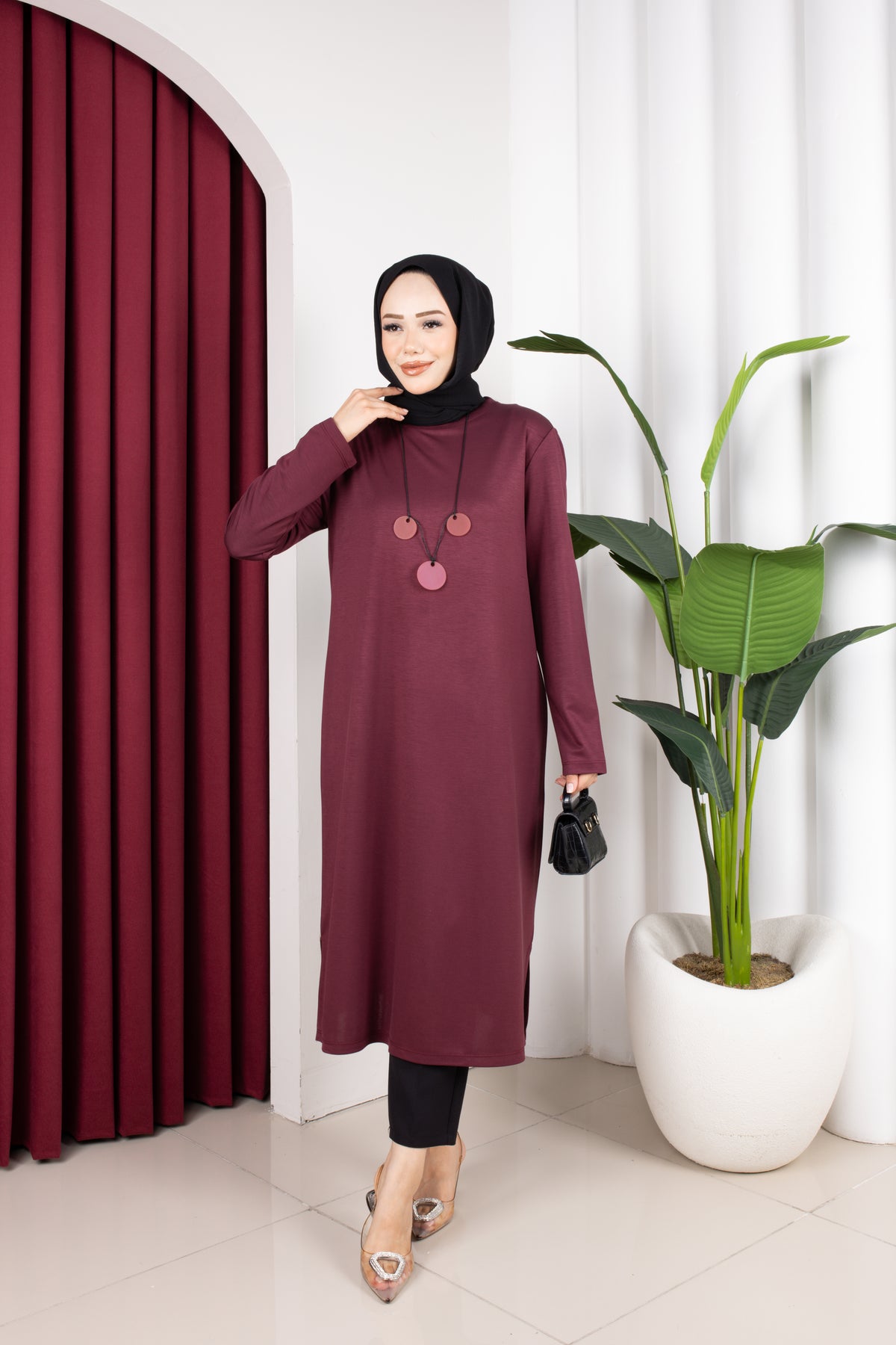 Selen tunik, mürdüm