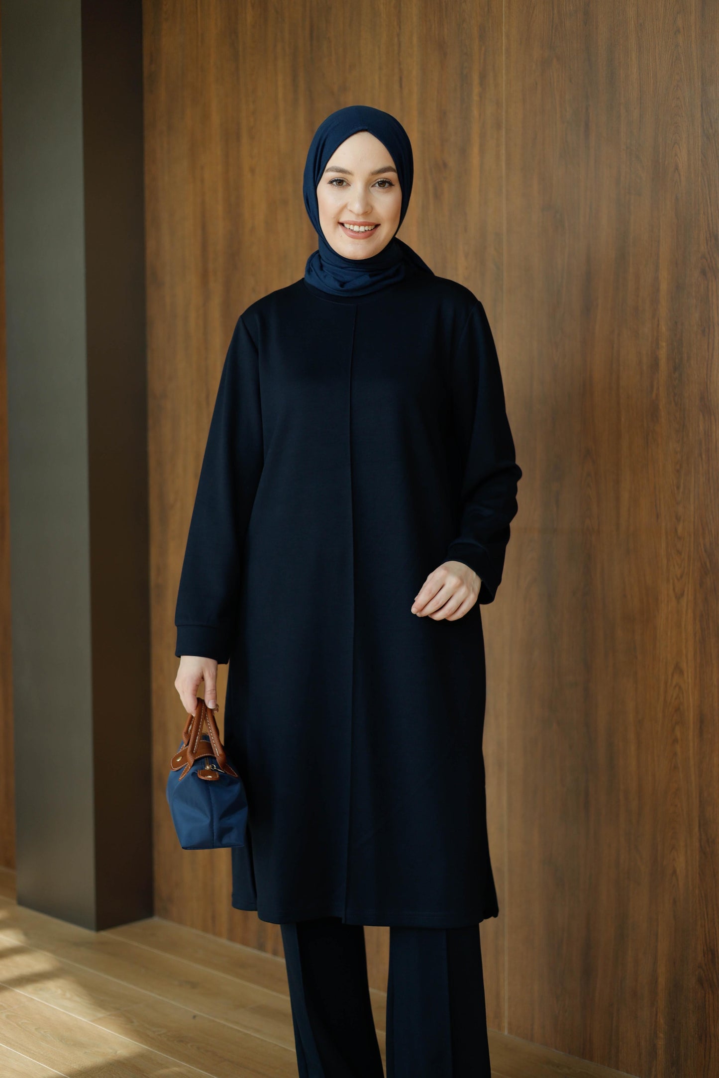 Basic Oysho Uzun İkili Takım lacivert