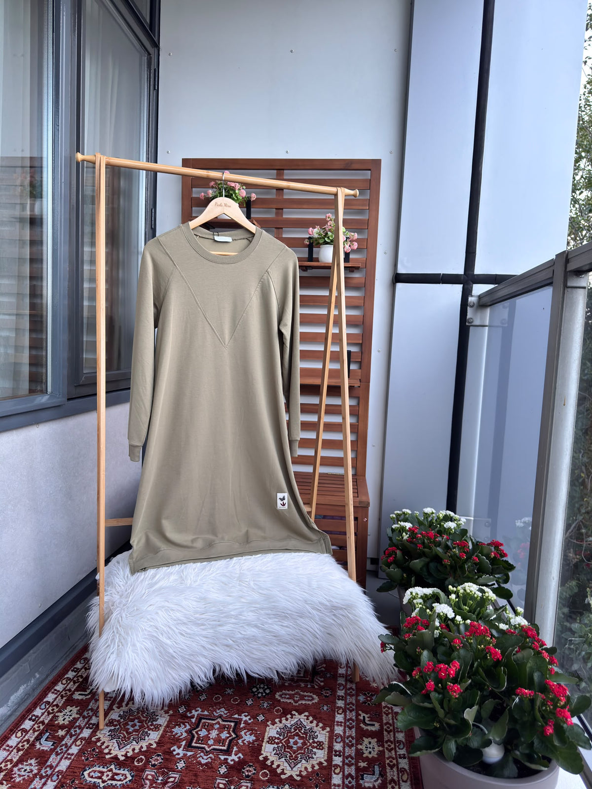 Ecrin tunik, fıstık yeşili